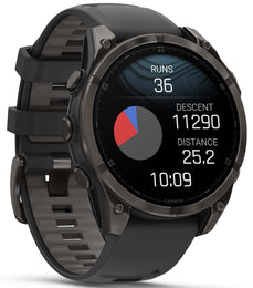 Garmin Fenix 8 47mm Sapphire AMOLED Carbon Grey DLC titanium Black Pebble Grey Silicone Watch