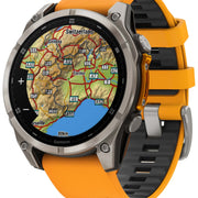 Garmin Fenix 8 47mm Sapphire AMOLED Titanium Spark Orange Graphite Silicone