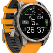 Garmin Fenix 8 47mm Sapphire AMOLED Titanium Spark Orange Graphite Silicone