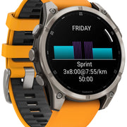 Garmin Fenix 8 47mm Sapphire AMOLED Titanium Spark Orange Graphite Silicone