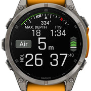 Garmin Fenix 8 47mm Sapphire AMOLED Titanium Spark Orange Graphite Silicone