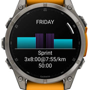 Garmin Fenix 8 47mm Sapphire AMOLED Titanium Spark Orange Graphite Silicone