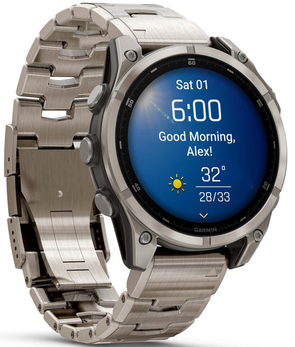 Garmin Fenix 8 47mm Sapphire AMOLED Titanium Bracelet Watch