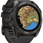 Garmin Fenix 8 51mm Sapphire AMOLED Carbon Grey DLC Titanium Black Watch