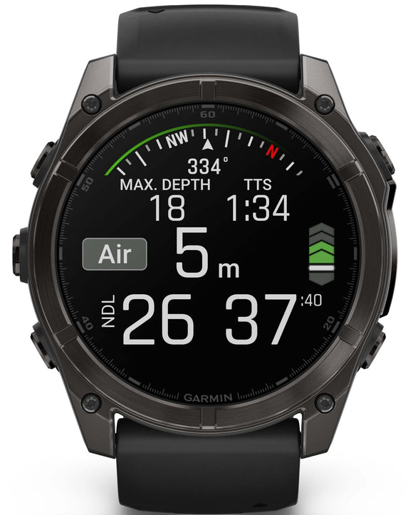 Garmin Fenix 8 51mm Sapphire AMOLED Carbon Grey DLC Titanium Black Watch