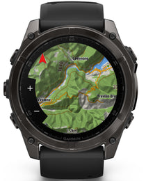 Garmin Fenix 8 51mm Sapphire AMOLED Carbon Grey DLC Titanium Black Watch