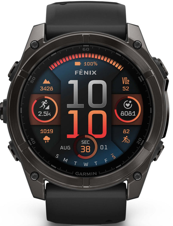 Garmin Fenix 8 51mm Sapphire AMOLED Carbon Grey DLC Titanium Black Watch