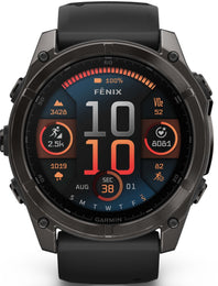 Garmin Fenix 8 51mm Sapphire AMOLED Carbon Grey DLC Titanium Black Watch