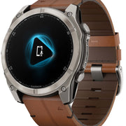 Garmin Fenix 8 51mm Sapphire AMOLED Titanium Chestnut Leather Band