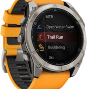 Garmin Fenix 8 51mm Sapphire AMOLED Graphite Spark Orange Titanium Silicone