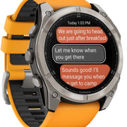 Garmin Fenix 8 51mm Sapphire AMOLED Graphite Spark Orange Titanium Silicone