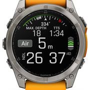 Garmin Fenix 8 51mm Sapphire AMOLED Graphite Spark Orange Titanium Silicone