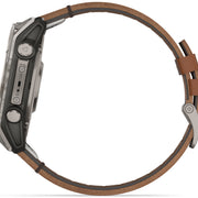 Garmin Fenix 8 51mm Sapphire AMOLED Titanium Chestnut Leather Band