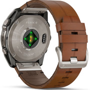 Garmin Fenix 8 51mm Sapphire AMOLED Titanium Chestnut Leather Band