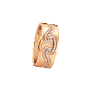 Georg Jensen Fusion 18ct Rose Gold Diamond Two Piece Ring