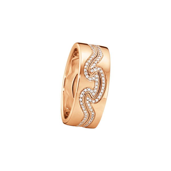 Georg Jensen Fusion 18ct Rose Gold Diamond Two Piece Ring