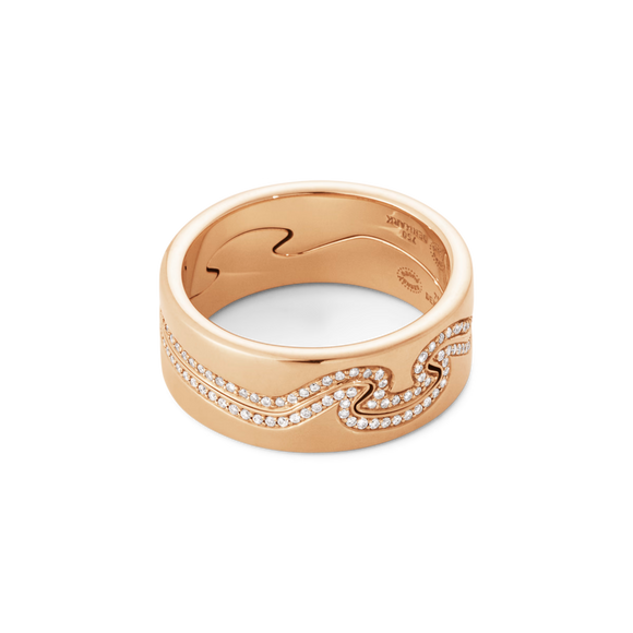 Georg Jensen Fusion 18ct Rose Gold Diamond Two Piece Ring
