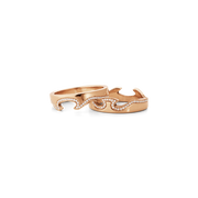 Georg Jensen Fusion 18ct Rose Gold Diamond Two Piece Ring