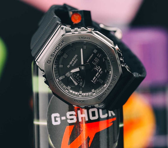 G-Shock 2100 Metal Covered Black All Black Watch