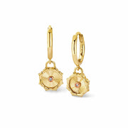 Clogau Bore Da Gold Diamond Drop Hoop Earrings