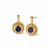 Clogau 9ct Yellow Gold Filigree Sapphire Drop Earrings