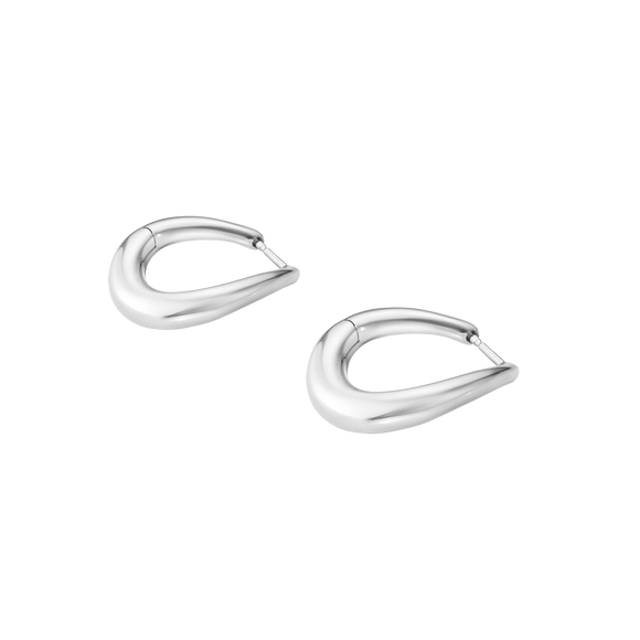 Georg Jensen Offspring Sterling Silver Medium Hoop Earrings