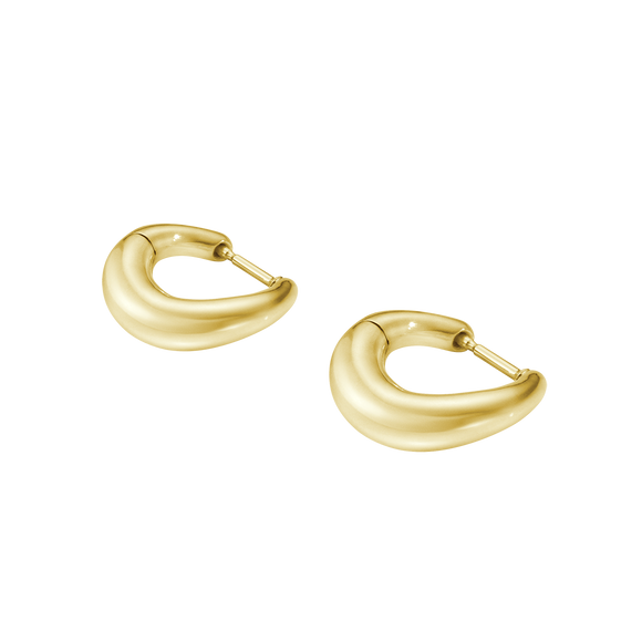 Georg Jensen Offspring 18ct Yellow Gold Hoop Earrings