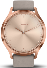 Garmin Watch Vivomove HR Rose Gold with Grey Suede Band D