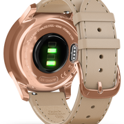 Garmin Watch Vivomove Luxe Rose Gold PVD Sand Leather