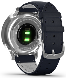 Garmin Vivomove Luxe Steel Case Navy Leather D