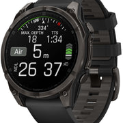 Garmin Watch Fenix 8 Sapphire AMOLED Carbon Grey DLC Titanium Black 010-02904-21