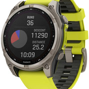 Garmin Watch Fenix 8 Sapphire Solar Amp Yellow 010-02906-21