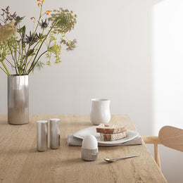 Georg Jensen Bernadotte Stainless Steel Salt and Pepper Shakers, 10014925.