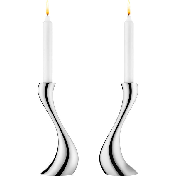 Georg Jensen Cobra Stainless Steel Medium Candlestick. 3586579.