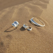 Georg Jensen Curve Sterling Silver Hoop Earrings, 10017502