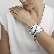 Georg Jensen Curve Sterling Silver Large Bangle 20000025