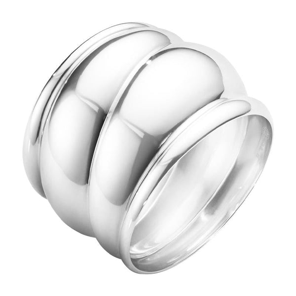 Georg Jensen Curve Sterling Silver Large Bangle 20000025