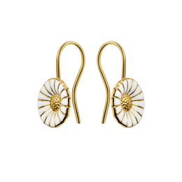 Georg Jensen Daisy 18ct Gold Plated Sterling Silver Hook Earrings 3539222