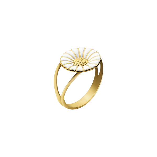 Georg Jensen Daisy 18ct Gold Plated Sterling Silver Small Ring 20000310