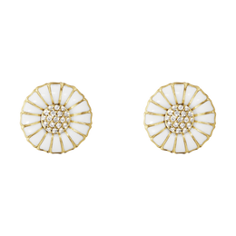 Georg Jensen Daisy Sterling Silver 18ct Yellow Gold Plated Diamond Earrings 10010537