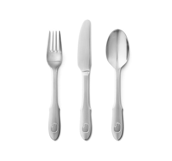 Georg Jensen Elephant Stainless Steel Child Cutlery Set. 3580068.