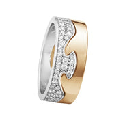 Georg Jensen Fusion 18ct Gold Diamond Two Piece Ring