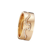 Georg Jensen Fusion 18ct Rose Gold Diamond Two Piece Ring, Fusion-20000293-20000625.