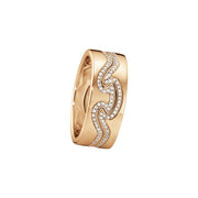 Georg Jensen Fusion 18ct Rose Gold Diamond Two Piece Ring, Fusion-20000625-20000625.