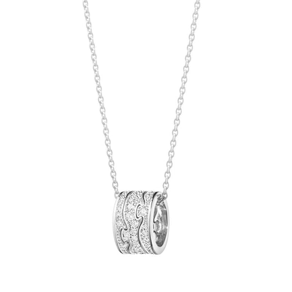 Georg Jensen Fusion 18ct White Gold 0.35ct Diamond Necklace, 10016422.