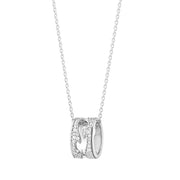Georg Jensen Fusion 18ct White Gold 0.43ct Diamond Open Necklace, 10016425.