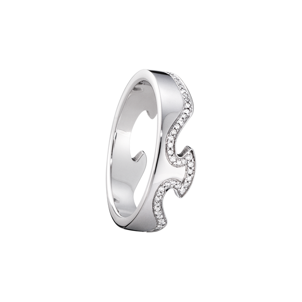 Georg Jensen Fusion 18ct White Gold Diamond End Ring
