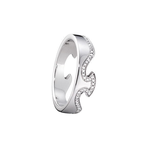 Georg Jensen Fusion 18ct White Gold Diamond End Ring