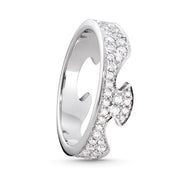 Georg Jensen Fusion 18ct White Gold Diamond End Ring 20000331