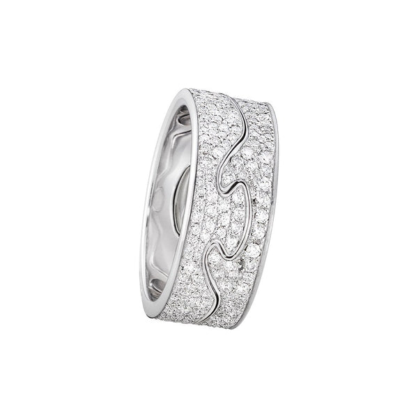 Georg Jensen Fusion 18ct White Gold Diamond Three Piece Ring, Fusion-20000331-20000331.